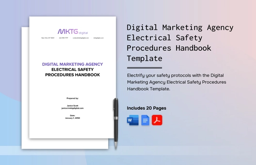 Digital Marketing Agency Electrical Safety Procedures Handbook Template