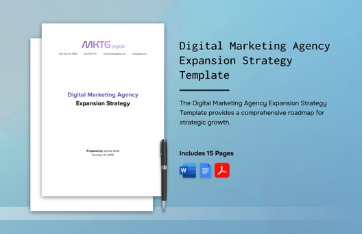 Digital Marketing Agency Expansion Strategy Template