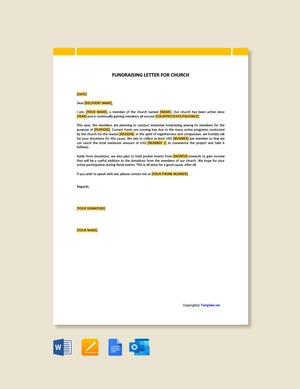 Fundraising Letter For Church