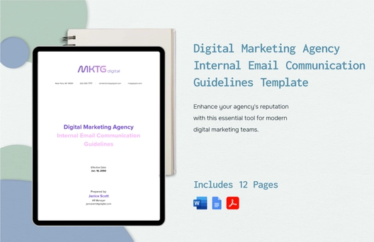 Digital Marketing Agency Internal Email Communication Guidelines Template