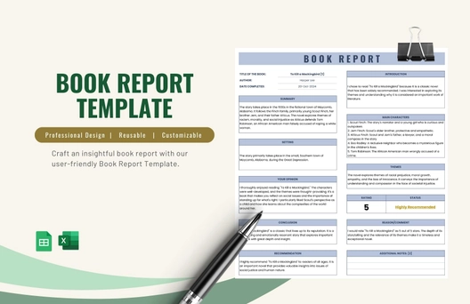 Book Report Template Book Report Template