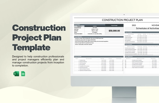 Construction Project Plan Template
