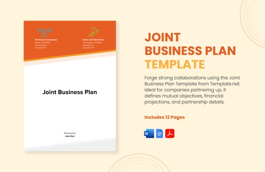 Joint Business Plan Template