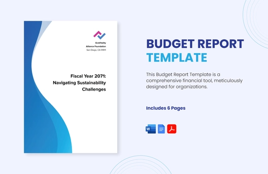 Budget Report Template Budget Report Template