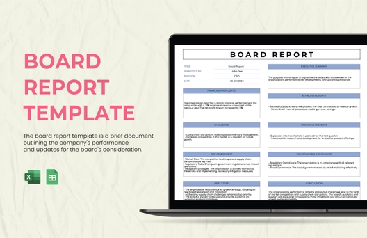 Board Report Template Board Report Template