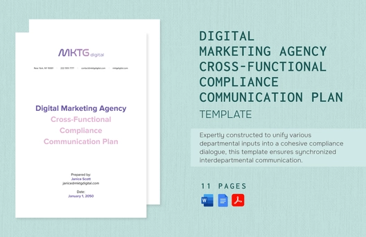 Digital Marketing Agency Cross-Functional Compliance Communication Plan Template