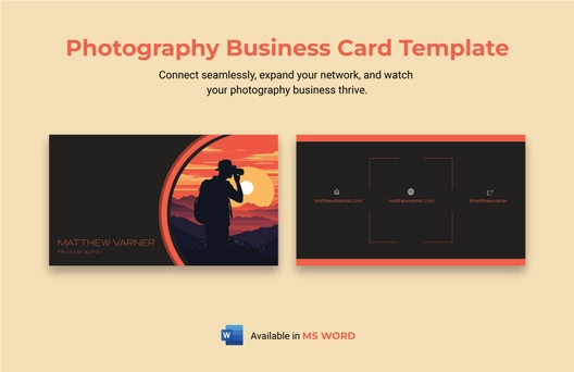 Photography Business Card Template