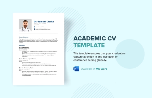 Academic CV Template