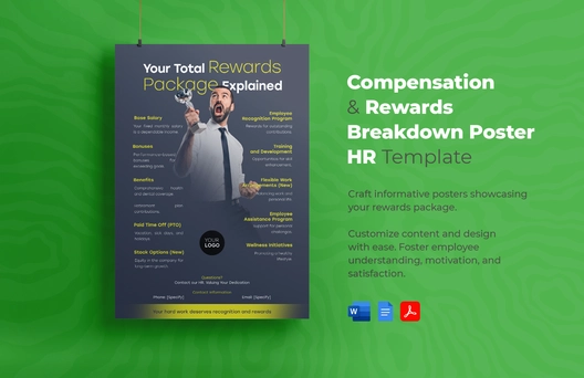 Compensation and Rewards Breakdown Poster HR Template