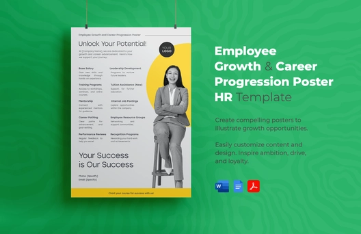 Employee Growth and Career Progression Poster HR Template