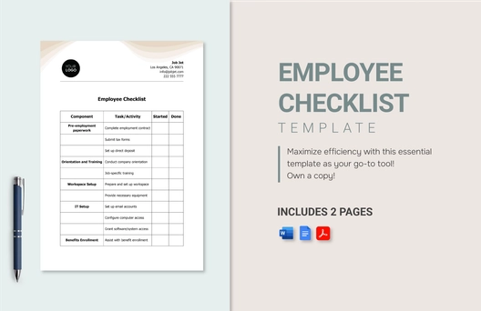 Employee Checklist Template Employee Checklist Template