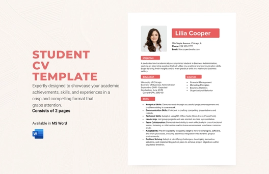 Student CV Template