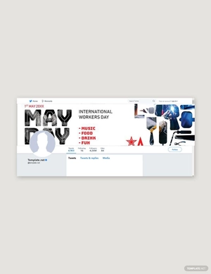 May Day Twitter Header Cover Template