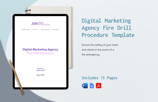 Digital Marketing Agency Fire Drill Procedure Template