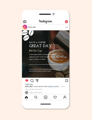 Coffee Shop Instagram Ad Template