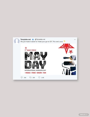 May Day Twitter Post Template