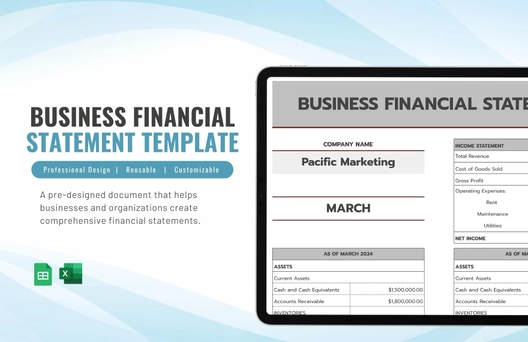 Business Financial Statement Template