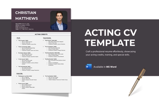 Acting CV Template