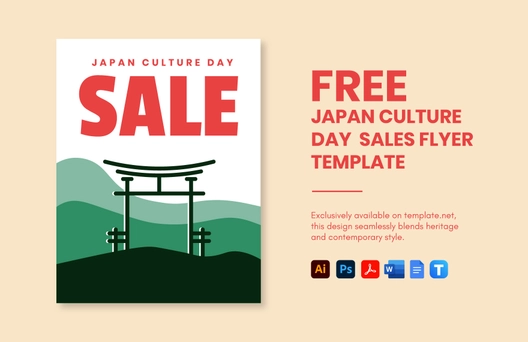 Japan Culture Day Sales Flyer Template