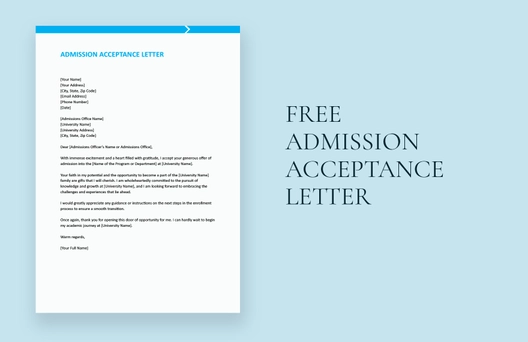 Admission Acceptance Letter