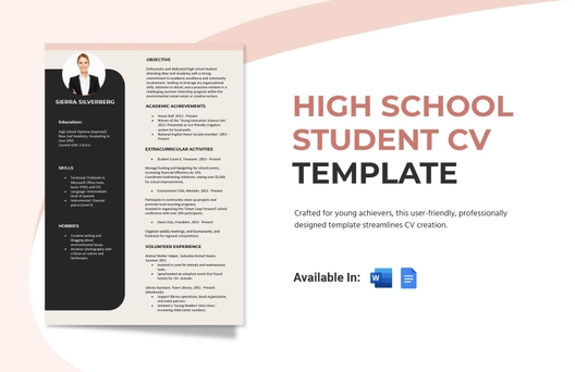 High School Student CV Template