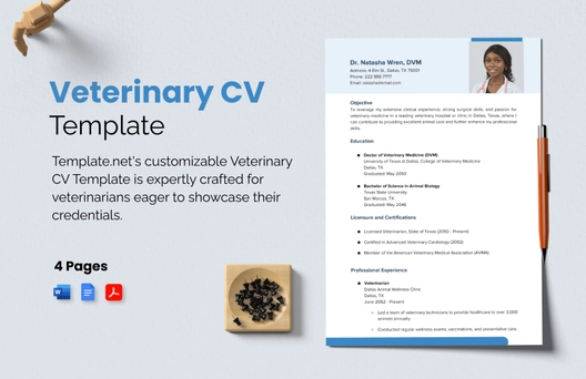 Veterinary CV Template