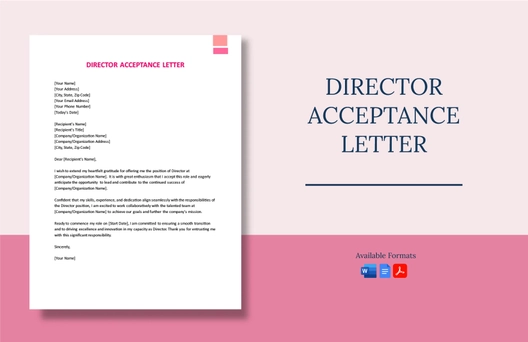Director Acceptance Letter