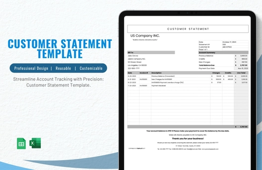 Customer Statement Template