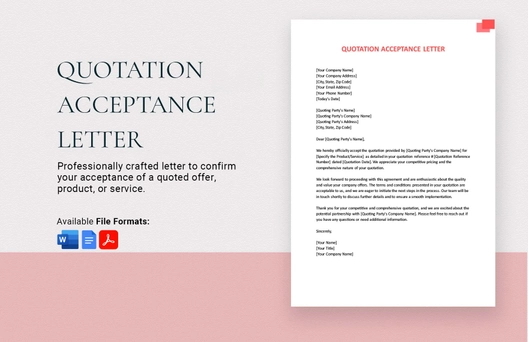 Quotation Acceptance Letter