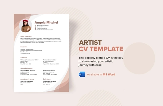 Artist CV Template