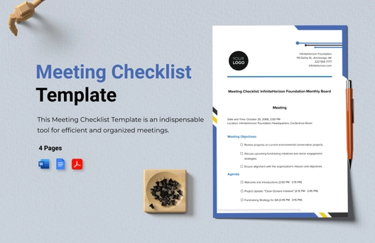 Meeting Checklist Template