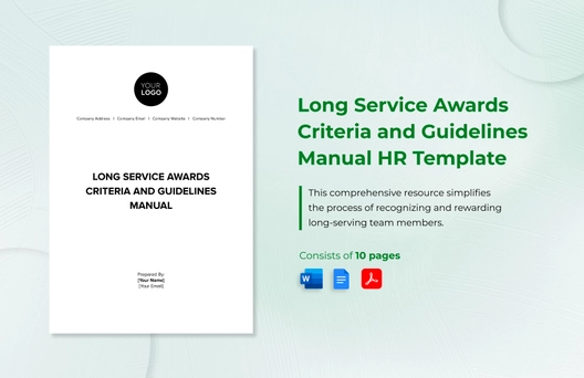 Long Service Awards Criteria and Guidelines Manual HR Template