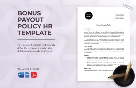 Bonus Payout Policy HR Template
