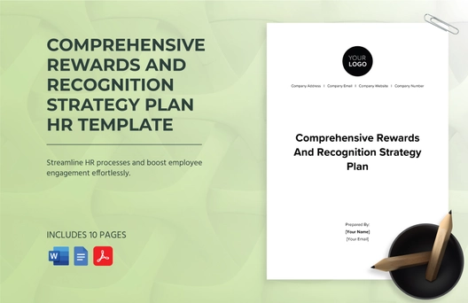 Comprehensive Rewards and Recognition Strategy Plan HR Template