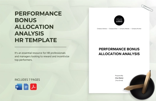 Performance Bonus Allocation Analysis HR Template