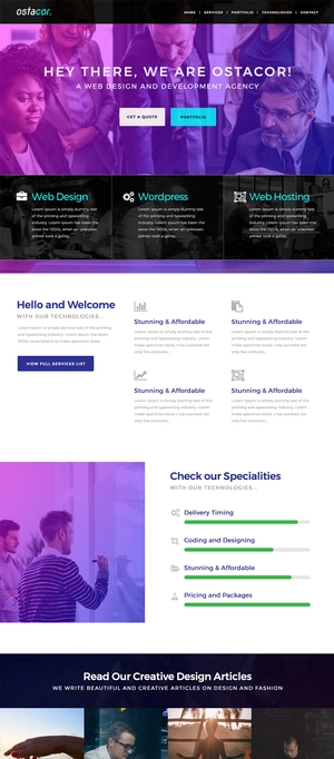 Web Design Agency Wordpress Theme Template