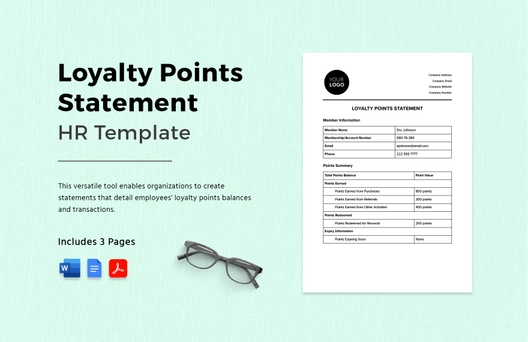 Loyalty Points Statement HR Template Loyalty Points Statement HR Template