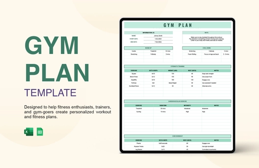 Gym Plan Template