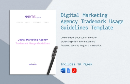 Digital Marketing Agency Trademark Usage Guidelines Template