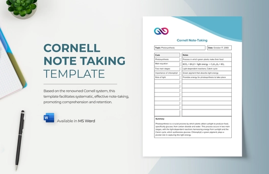 Cornell Note Taking Template