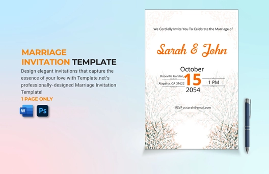 Marriage Invitation Template