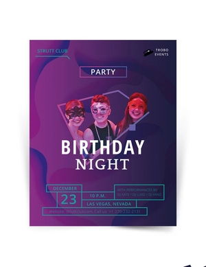 Birthday NightClub Flyer Template