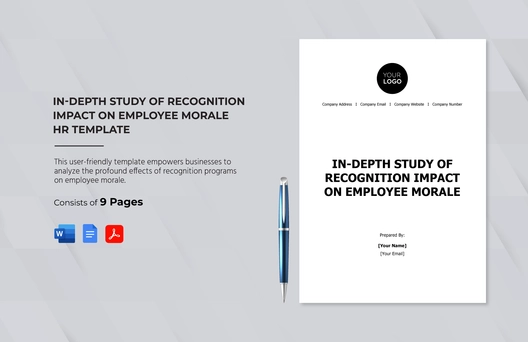 In-depth Study of Recognition Impact on Employee Morale HR Template