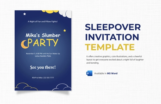 Sleepover Invitation Template