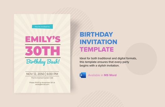 Birthday Invitation Template