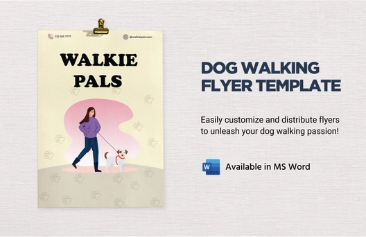 Dog Walking Flyer Template