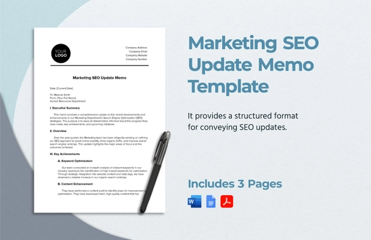 Marketing SEO Update Memo Template