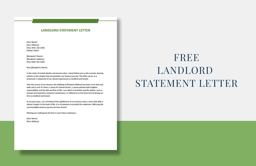 Landlord Statement Letter