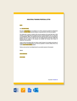 Industrial Training Proposal Letter Template