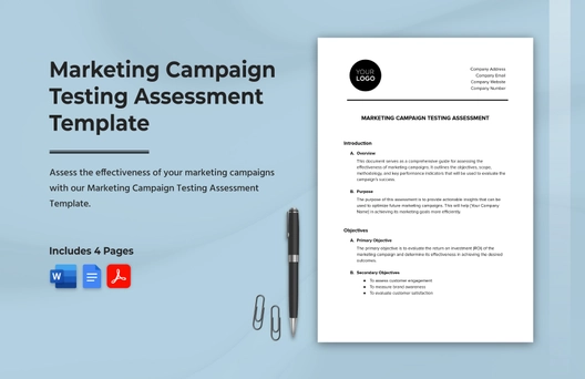 Marketing Campaign Testing Assessment Template
